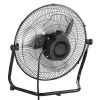 Floor Fan, 3 Speeds High Velocity Heavy Duty 14 Inch Industrial Fan, 2560 CFM 360° Adjustable Tilt 19.69 ft/sec Airflow Large Metal Fan, for Home, Gym