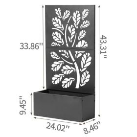 Metal Garden Bed with Trellis, 43 Inch Height Metal Planter Box with Trellis, Garden Box for Climbing Plants Vegetable