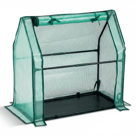 Mini Greenhouse with PE Cover, Indoor Outdoor Plant Gardening Green House for Garden Backyard, 36*18*33in, Green