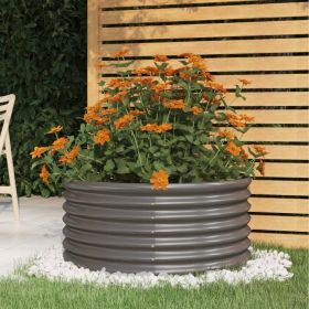 Garden Planter Grey Powder-coated steel Large Garden Planter