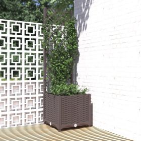Garden Planter Brown Polypropylene 15.7 x 15.7 x 53.5 in Planters