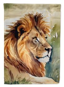 Lion House Flag Large Porch Sleeve Pole Decorative Outside Yard Banner Artwork Wall Hanging, Polyester, House Size, Multicolor