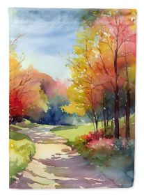 North Carolina Dogwoods in Watercolor House Flag Large Porch Sleeve Pole Decorative Outside Yard Banner Artwork Wall Hanging, Polyester, House Si