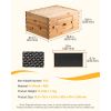 Bee Hive Deep Box Starter Kit, 100% Beeswax Coated Natural Fir Wood, Langstroth Beehive Kit with 10 Frames and Foundations