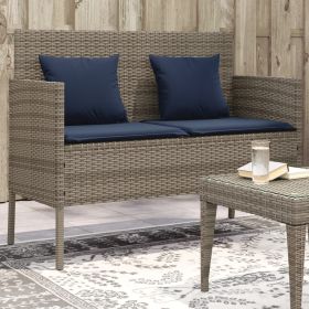 Garden Bench Grey, Navy Blue