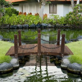 Wooden Garden Bridge Arc Footbridge ( Amazon Shipping)(Prohibited by WalMart)