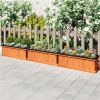 Detachable Bottom Garden Bed, Protective Coating Pine Planter for Herbs, Flowers & Vegetables 28" x 9.5" x 10"