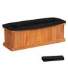 Detachable Bottom Garden Bed, Protective Coating Pine Planter for Herbs, Flowers & Vegetables 28" x 9.5" x 10"