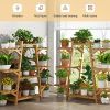 Multi-Tier Plant Stand for Indoor Outdoor Plants, Freestanding Metal Flower Pot Shelf, Modern Plant Rack for Balcony, Living Room