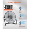 Floor Fan, 3 Speeds High Velocity Heavy Duty 14 Inch Industrial Fan, 2560 CFM 360° Adjustable Tilt 19.69 ft/sec Airflow Large Metal Fan, for Home, Gym