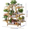 Multi-Tier Plant Stand for Indoor Outdoor Plants, Freestanding Metal Flower Pot Shelf, Modern Plant Rack for Balcony, Living Room