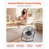 Floor Fan, 3 Speeds High Velocity Heavy Duty 14 Inch Industrial Fan, 2560 CFM 360° Adjustable Tilt 19.69 ft/sec Airflow Large Metal Fan, for Home, Gym