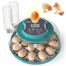Automatic Egg Incubator for Hatching Eggs with LED Temperature Display, Humidity Control & Egg Turner, Clear Lid Incubator for Chicken (size: 18 Eggs)