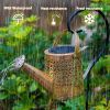 Solar Lanterns Outdoor Waterproof,Metal Watering Can Garden Decor Ornaments,Yard Art Hanging Path Lights,Outside Patio Decorations
