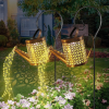 Solar Lanterns Outdoor Waterproof,Metal Watering Can Garden Decor Ornaments,Yard Art Hanging Path Lights,Outside Patio Decorations